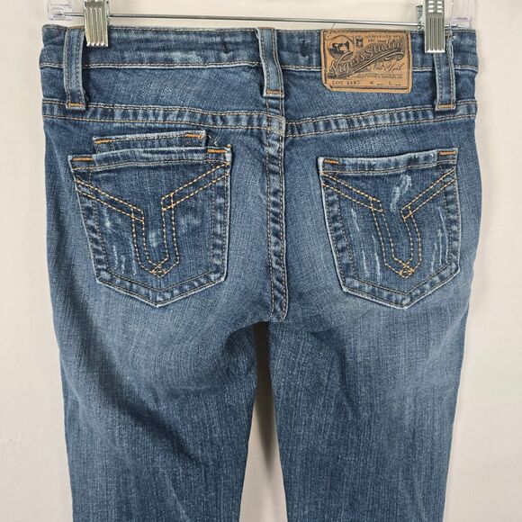 Vigoss Studio Jeans Women's 1/2 26 Blue Slight Distressed Skinny Medium Wash - Picture 6 of 16